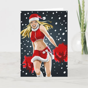 Joyeuse carte à Cheveux de Noël