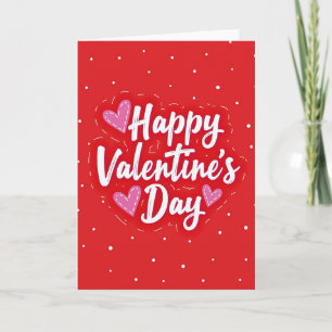 Joyeuse carte à pois pour la Saint-Valentin