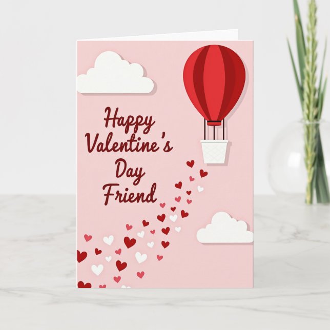Joyeuse carte d'ami pour la Saint-Valentin (Devant)