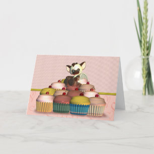 Joyeuse carte d'anniversaire avec petit ange de ch