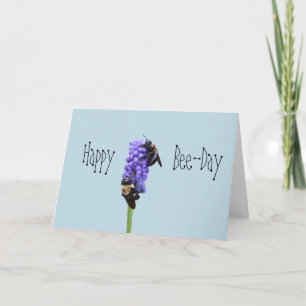 Joyeuse carte d'anniversaire Bee Day Sweet Bee Blu