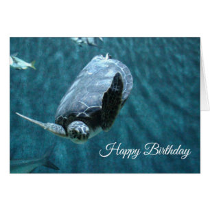 Joyeuse carte d'anniversaire de la tortue et du re