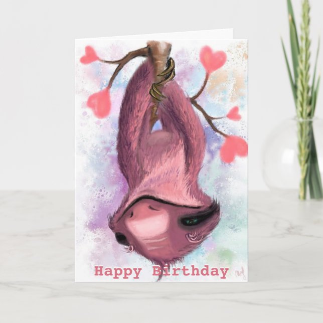 Joyeuse carte d'anniversaire Jouer fentes romantiq (Devant)