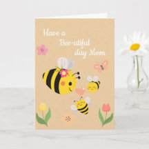 Joyeuse carte d'anniversaire pour les abeilles