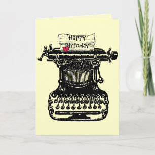 Joyeuse carte d'anniversaire vintage dessin machin