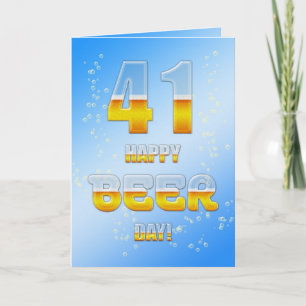 Joyeuse carte de 41e anniversaire de la fête de la