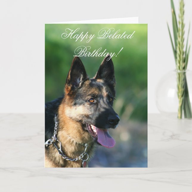 Joyeuse carte de berger allemand d'anniversaire ta (Devant)