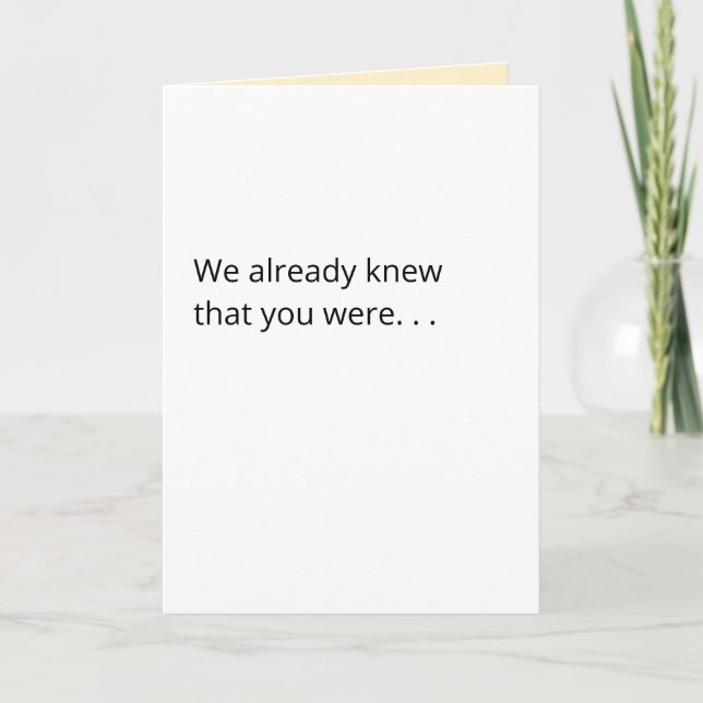 Joyeuse carte de coming out pour la fierté LBGTQ+  (Devant)