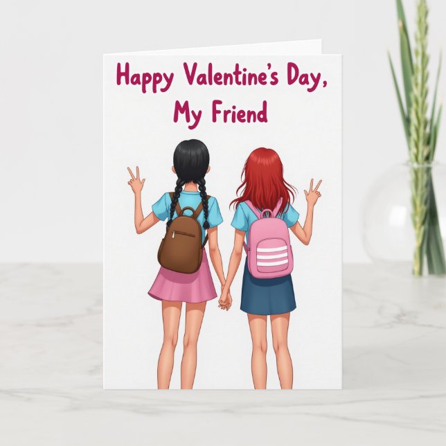 Joyeuse carte de Galentines Day pour amie (Devant)