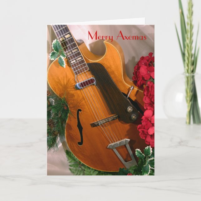 Joyeuse carte de guitare de jazz d'Axemas (Devant)