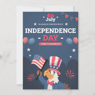 Joyeuse carte de jour férié de l'4 juillet de l'in