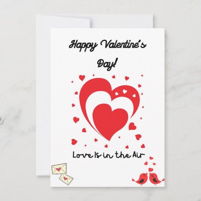 “Joyeuse carte de la Saint-Valentin – Message d'am (Devant)