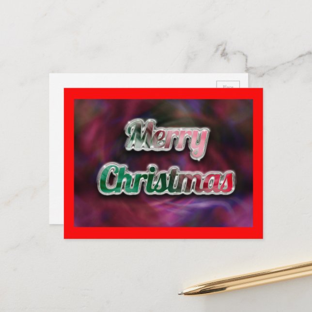 Joyeuse carte de Noël (Devant/Arrière en situation)