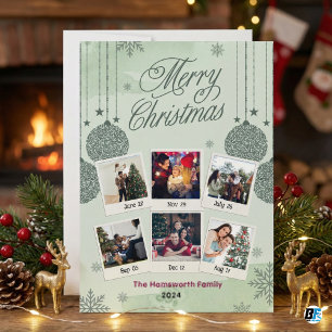 Joyeuse carte de Noël de photo de famille