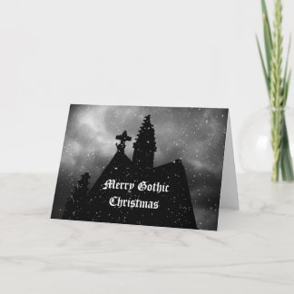 Joyeuse carte de Noël gothique pour votre texte