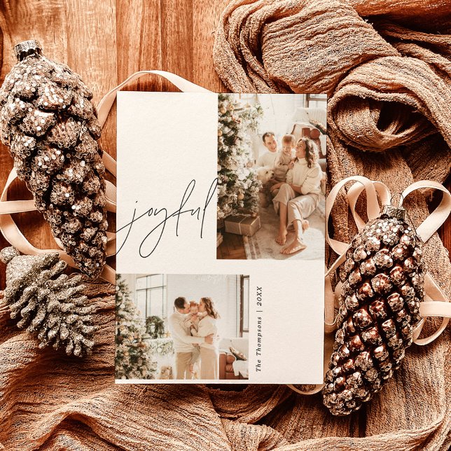 Joyeuse carte de Noël photo | Carte de vacances mo (Créateur téléchargé)