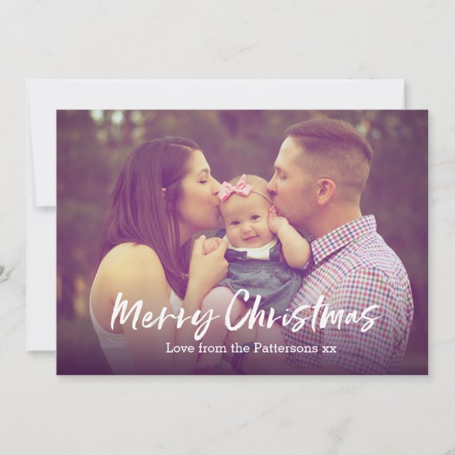 Joyeuse carte de Noël photo de famille (Devant)