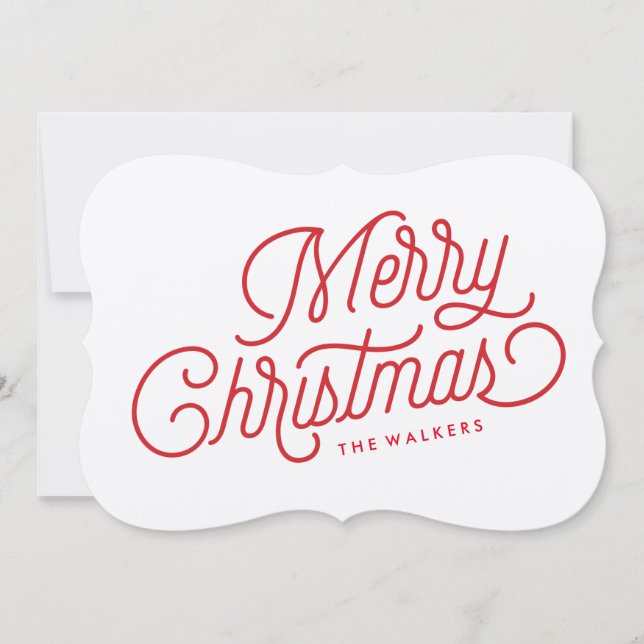 Joyeuse carte de Noël Script (Devant)