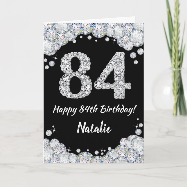Joyeuse carte de Parties scintillant 84e anniversa (Devant)