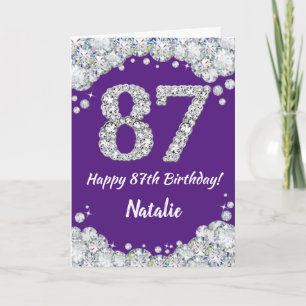 Joyeuse carte de Parties scintillant 87e anniversa