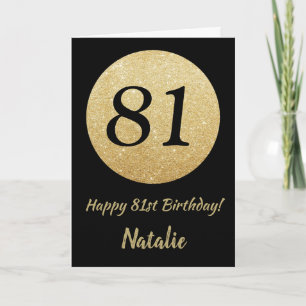 Joyeuse carte de Parties scintillant Black and Gol