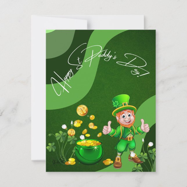 Joyeuse carte de Saint-Patrick pour le jour de la  (Devant)