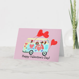 Joyeuse carte de Saint-Valentin pliée pour chien