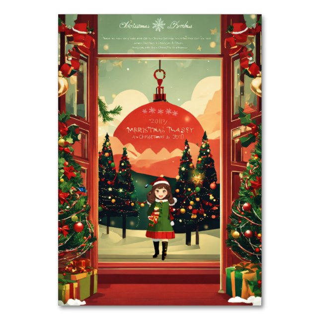 Joyeuse carte de table de Noël (Dos)