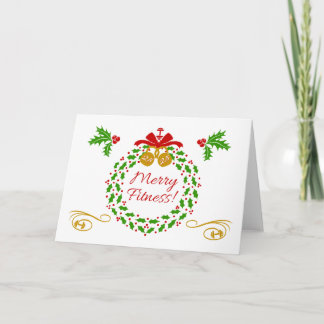 Joyeuse carte de vacances de blanc de guirlande de