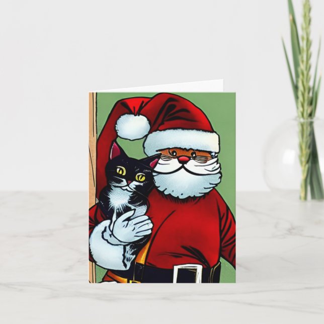 Joyeuse carte de vacances Noël Kitty (Devant)