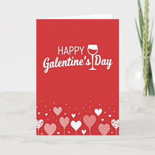 Joyeuse carte de vin pour la Galentines Day
