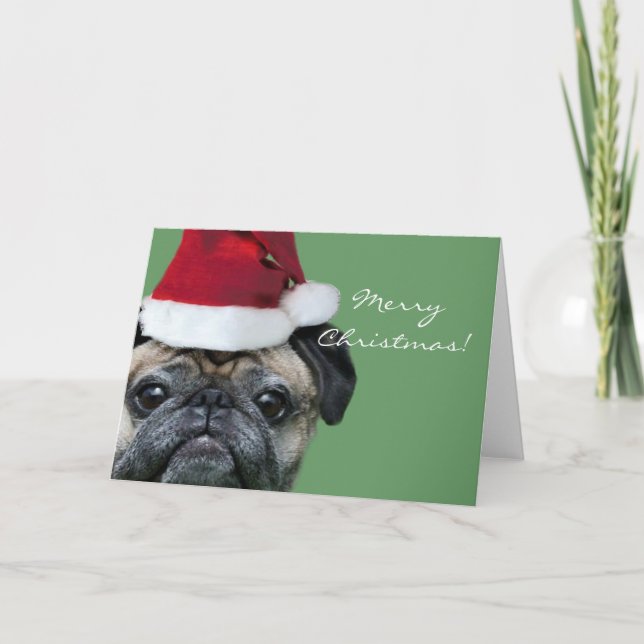 Joyeuse carte de voeux Carlin de Noël (Devant)