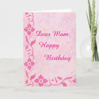 Joyeuse carte de voeux d'anniversaire maman