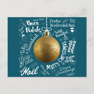 Joyeuse carte de voeux de Noël du monde en différe