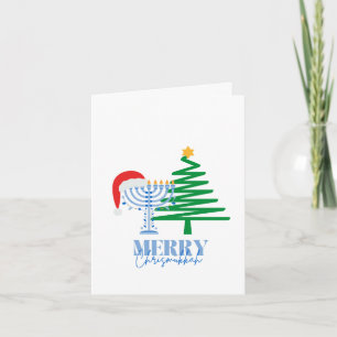 Joyeuse carte de vœux pliée Chrismukkah