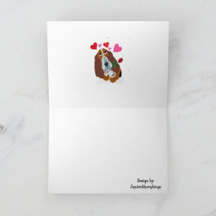 Joyeuse carte de vœux pliée pour la Saint-Valentin