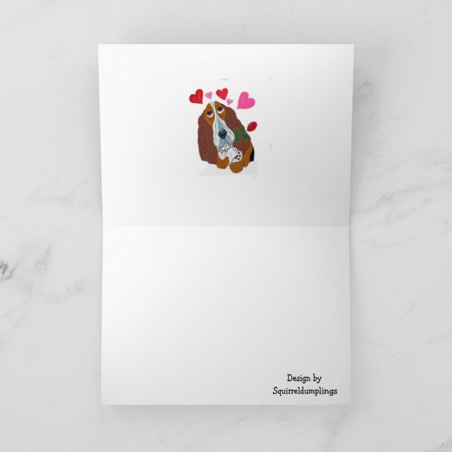 Joyeuse carte de vœux pliée pour la Saint-Valentin (Intérieur)