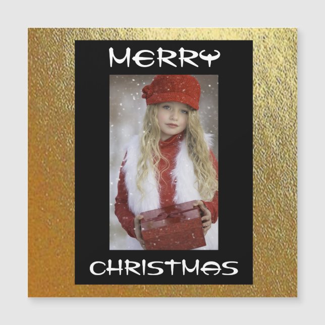 Joyeuse carte magnétique de Noël (Devant)