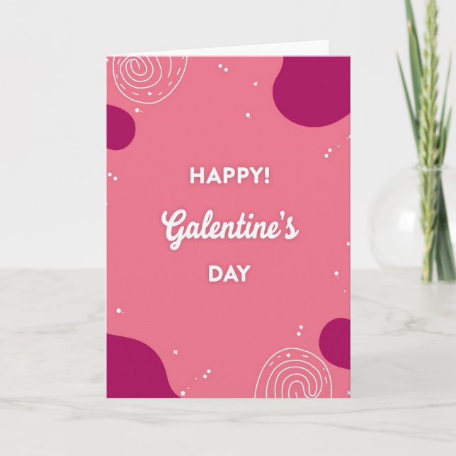 Joyeuse carte mat de Galentines Day (Devant)