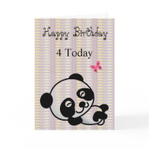 Joyeuse carte Panda Lilac Noir Anniversaire