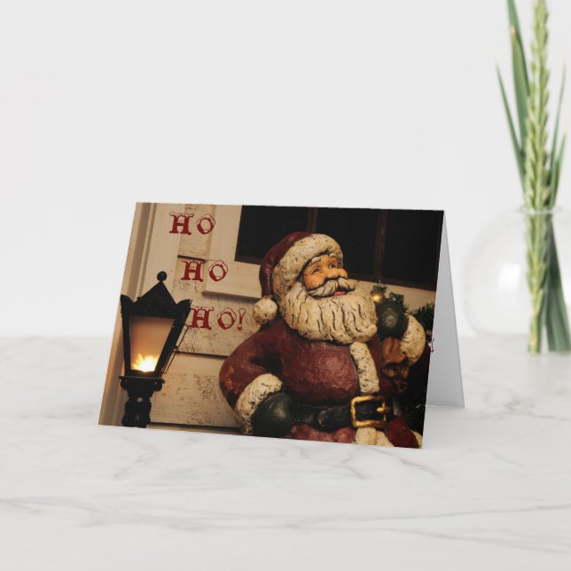 Joyeuse carte Père Noël Vintage Noël (Devant)