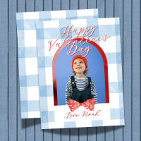 Joyeuse carte photo d'arche de Saint-Valentin en v