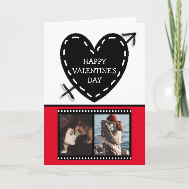 Joyeuse carte photo Saint-Valentin bande de film c (Devant)
