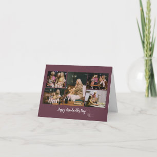 Joyeuse carte pliée photo de la fête de grand-mère