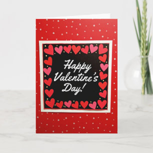 Joyeuse carte pointillée de la Saint-Valentin