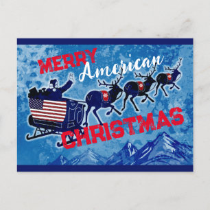 Joyeuse carte postale de Noël américaine