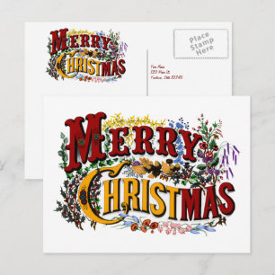Joyeuse carte postale Vintage de Noël
