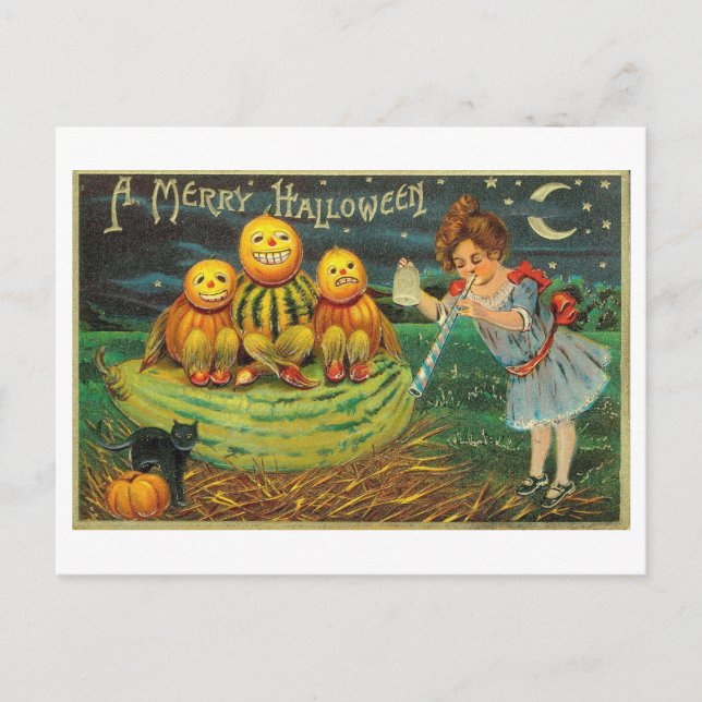 Joyeuse carte postale Vintage Halloween (Devant)