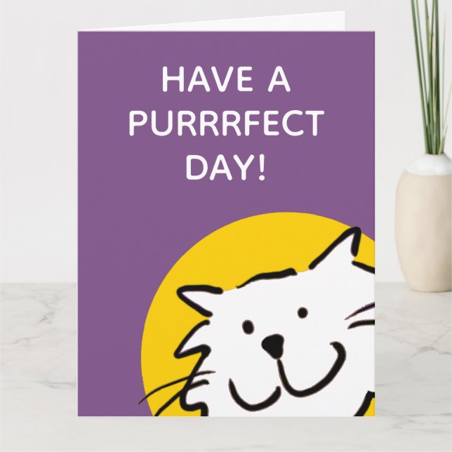 Joyeuse Carte pour Amateur de Chat (Devant)
