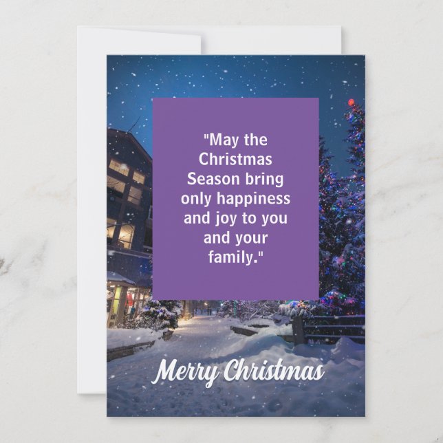 Joyeuse carte texte personnalisée de Noël (Devant)